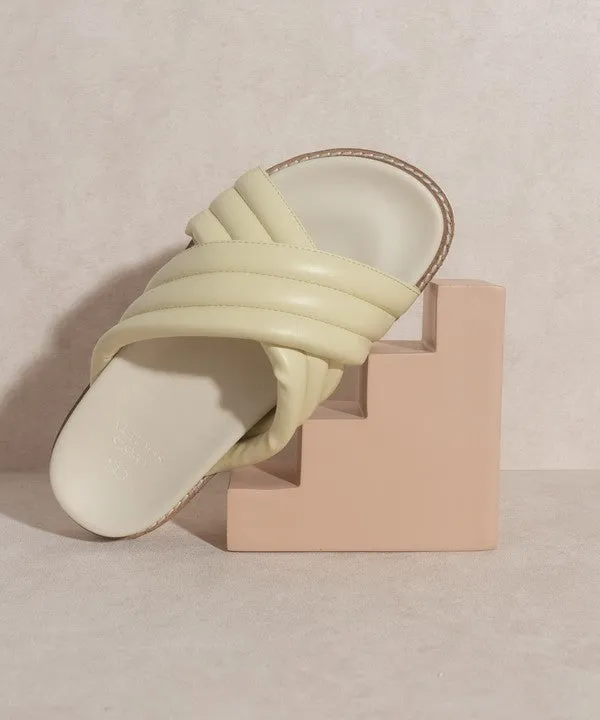 OASIS SOCIETY Grace - Lime Puffed Strap Slide