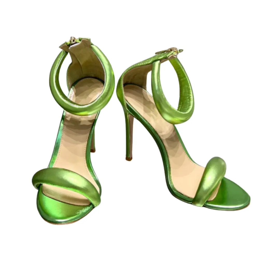 Open Toe High Heel Exaggerated Double Strap Sandals