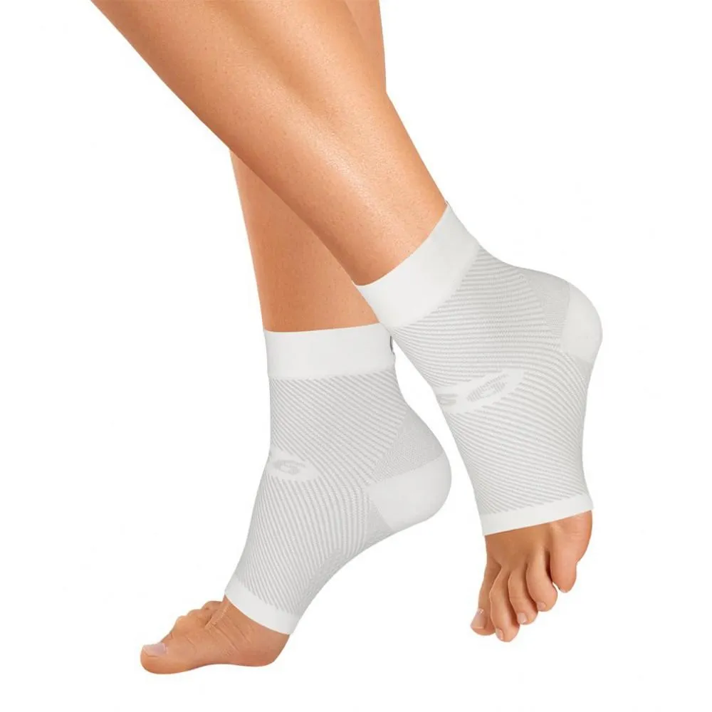 OS1st FS6 Plantar Fasciitis White Compression Foot Sleeves (Pair)