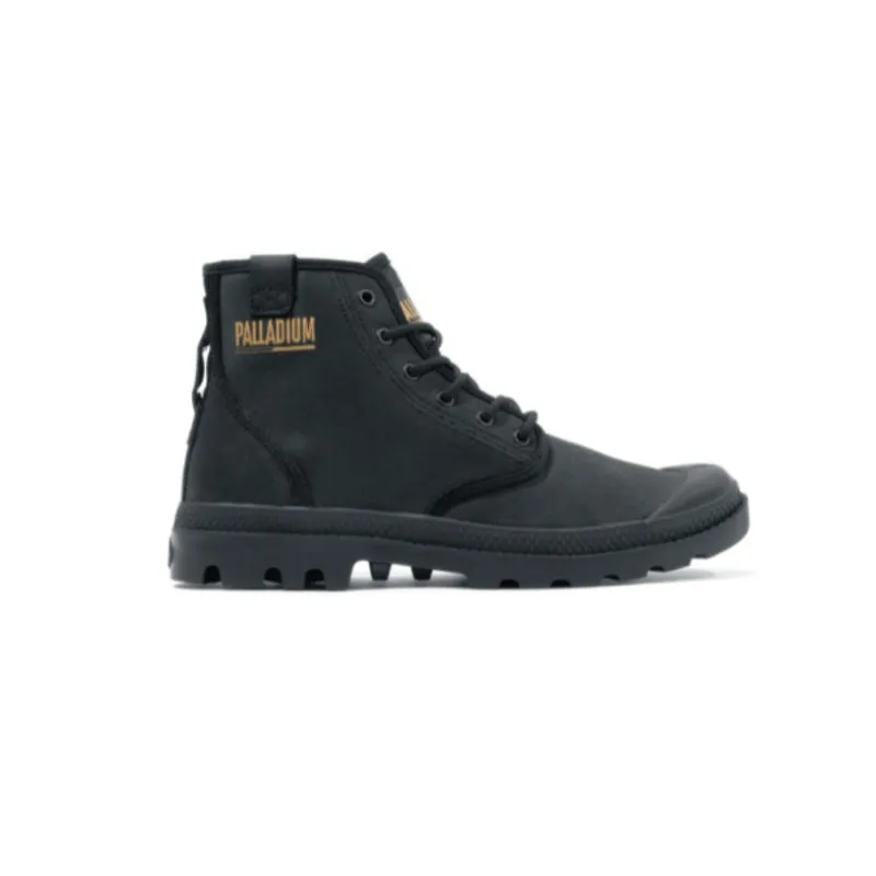 Palladium Pampa Hi Coated Mens Shoes - Black-74375 BLK