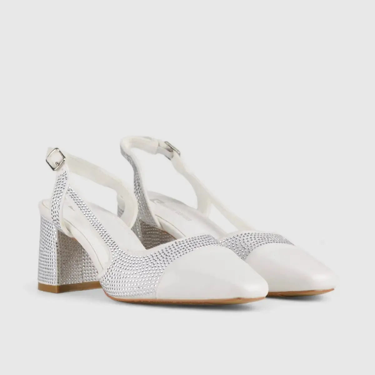 PC Slingback Court Shoe White 10615