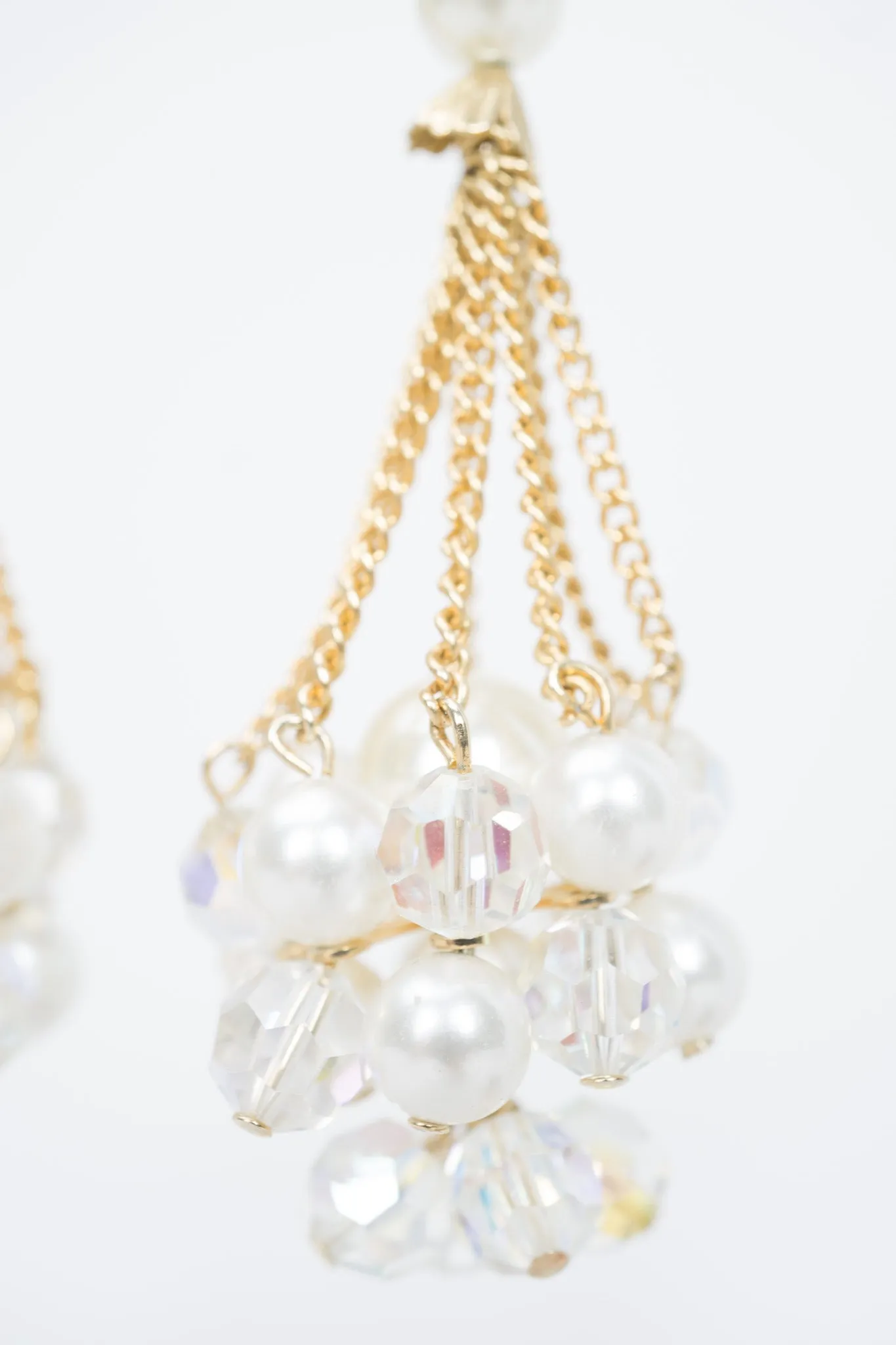 Pearl Cluster Drop Earrings