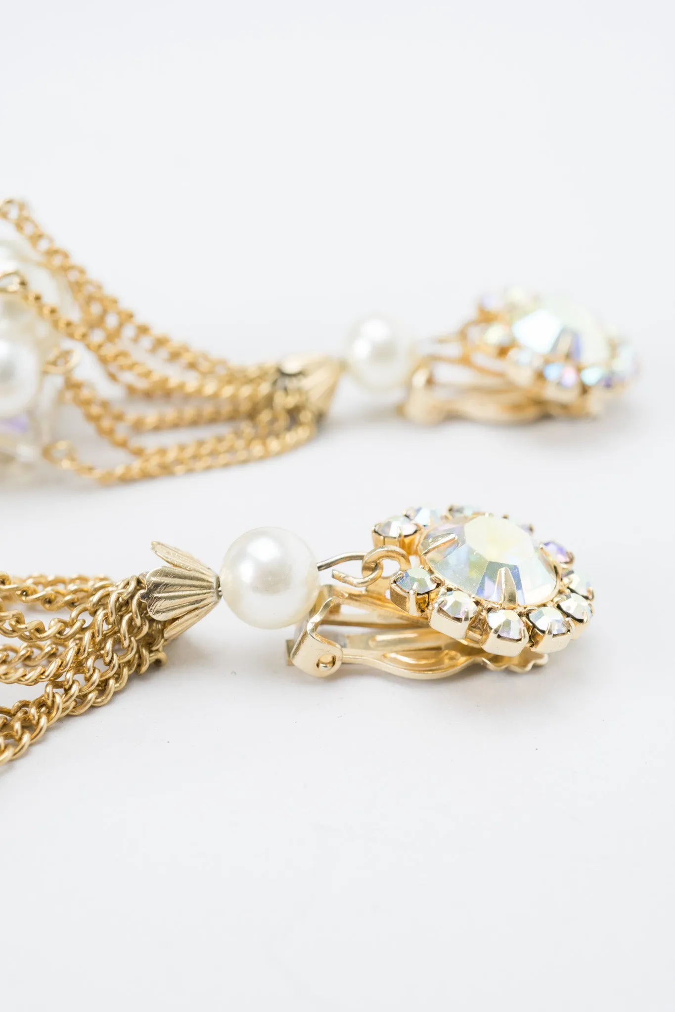 Pearl Cluster Drop Earrings