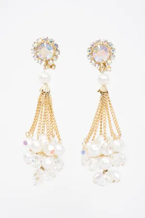 Pearl Cluster Drop Earrings