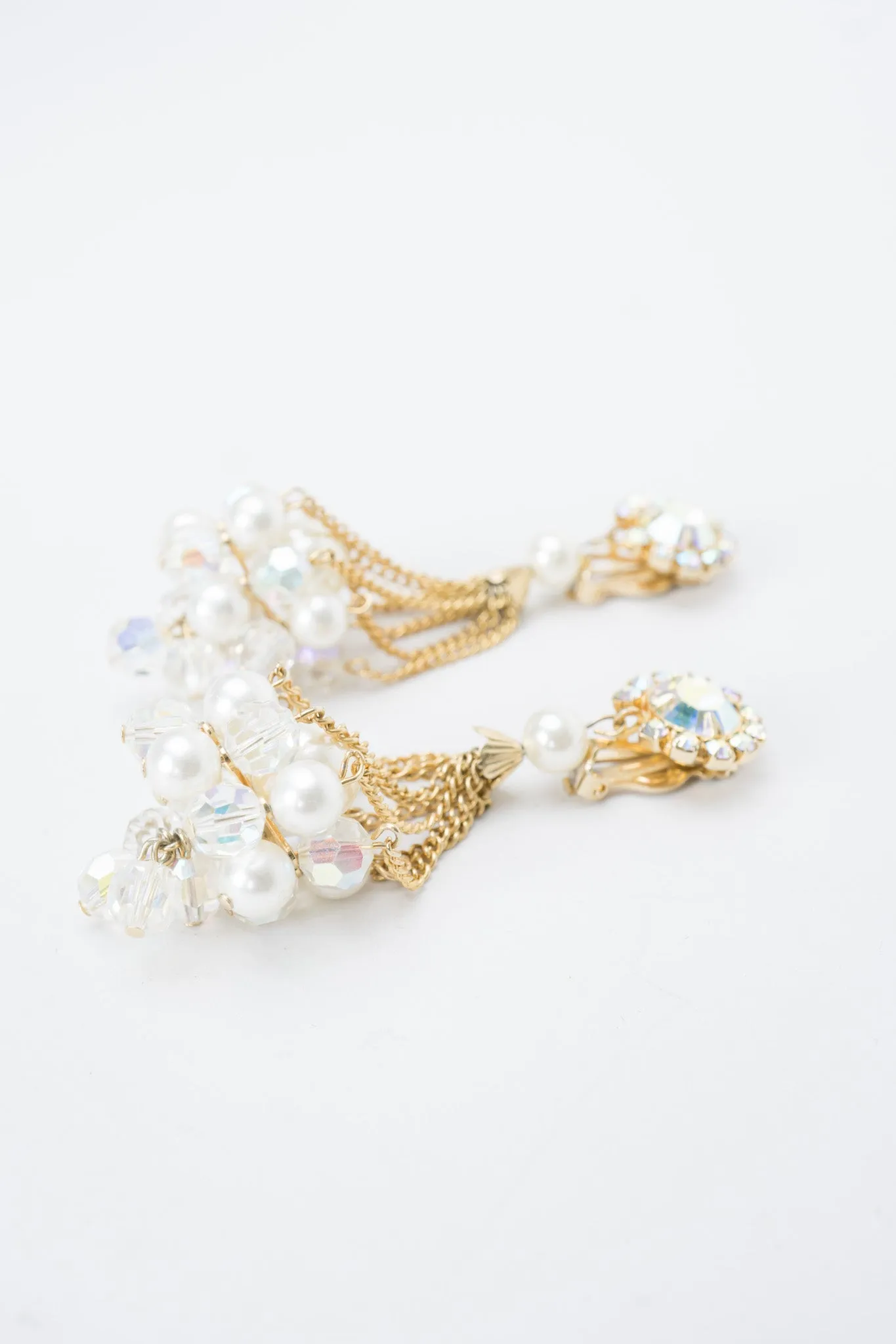 Pearl Cluster Drop Earrings