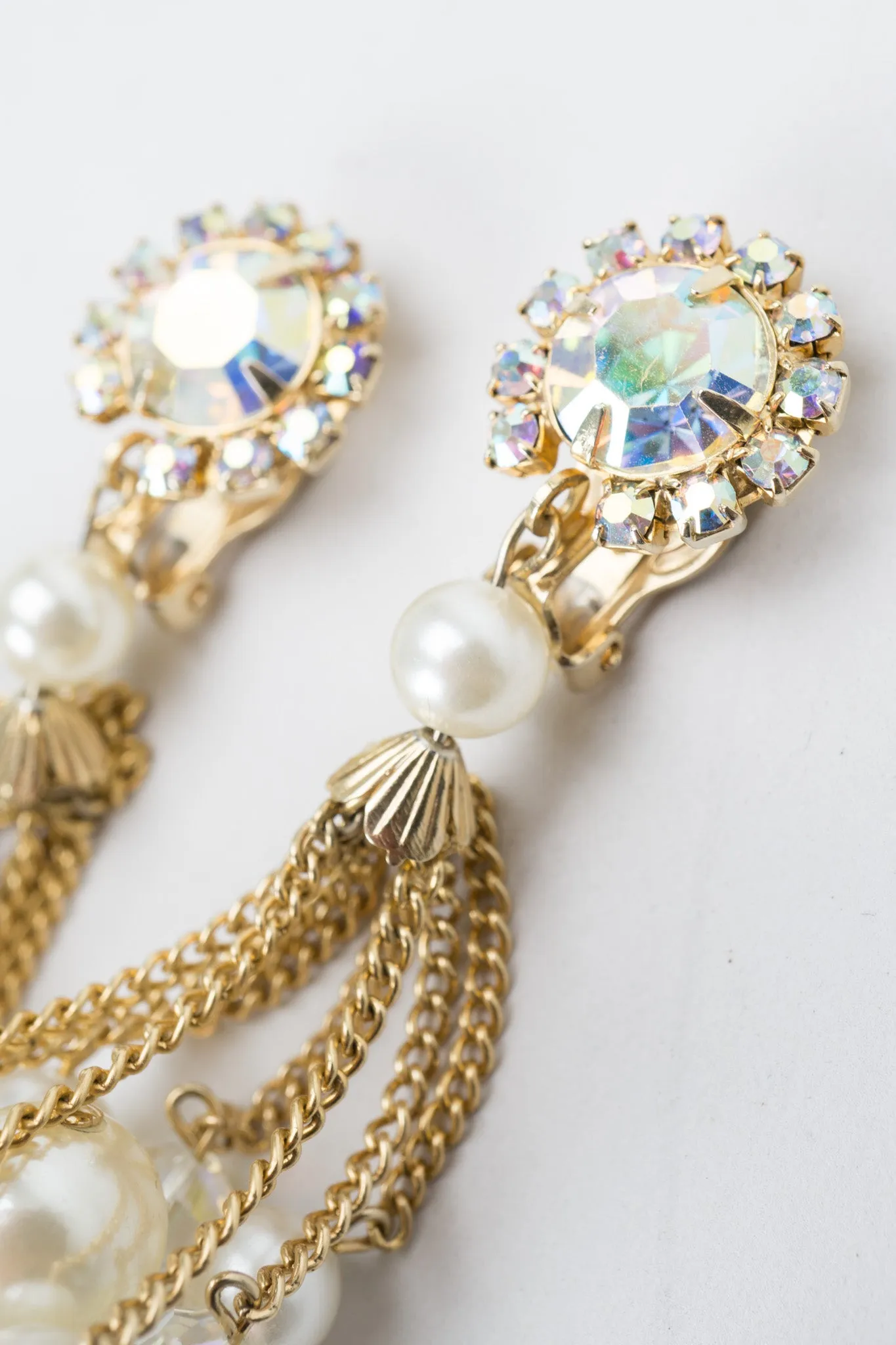 Pearl Cluster Drop Earrings