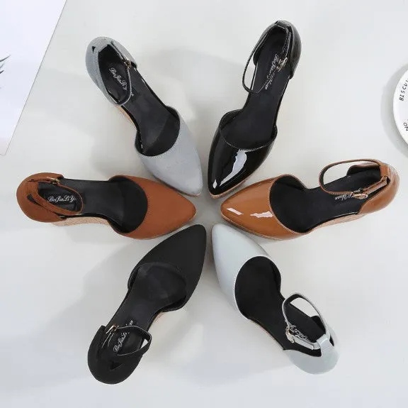 Petite Side Empty Wedge Heel Shoes DS228