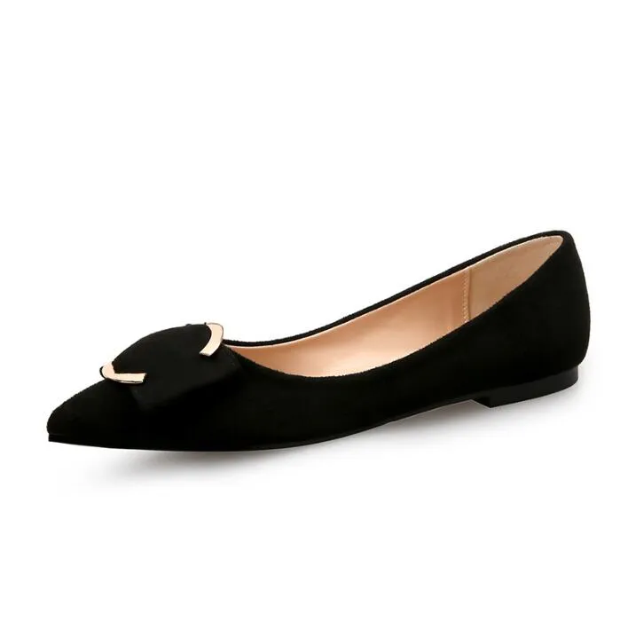 Petite Size Suede Flat Shoes ANLE25