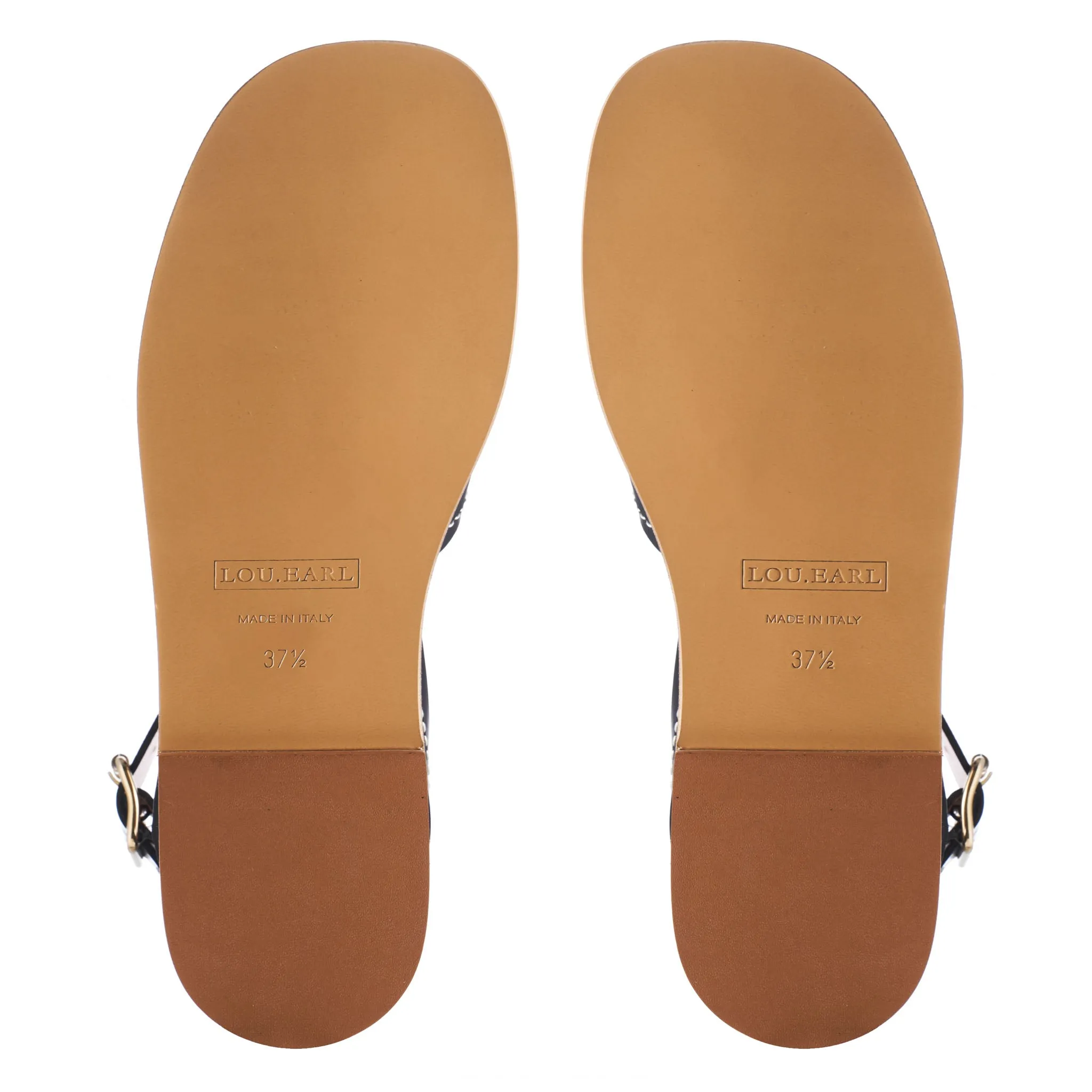 Pierrette Flat Sandals in Black
