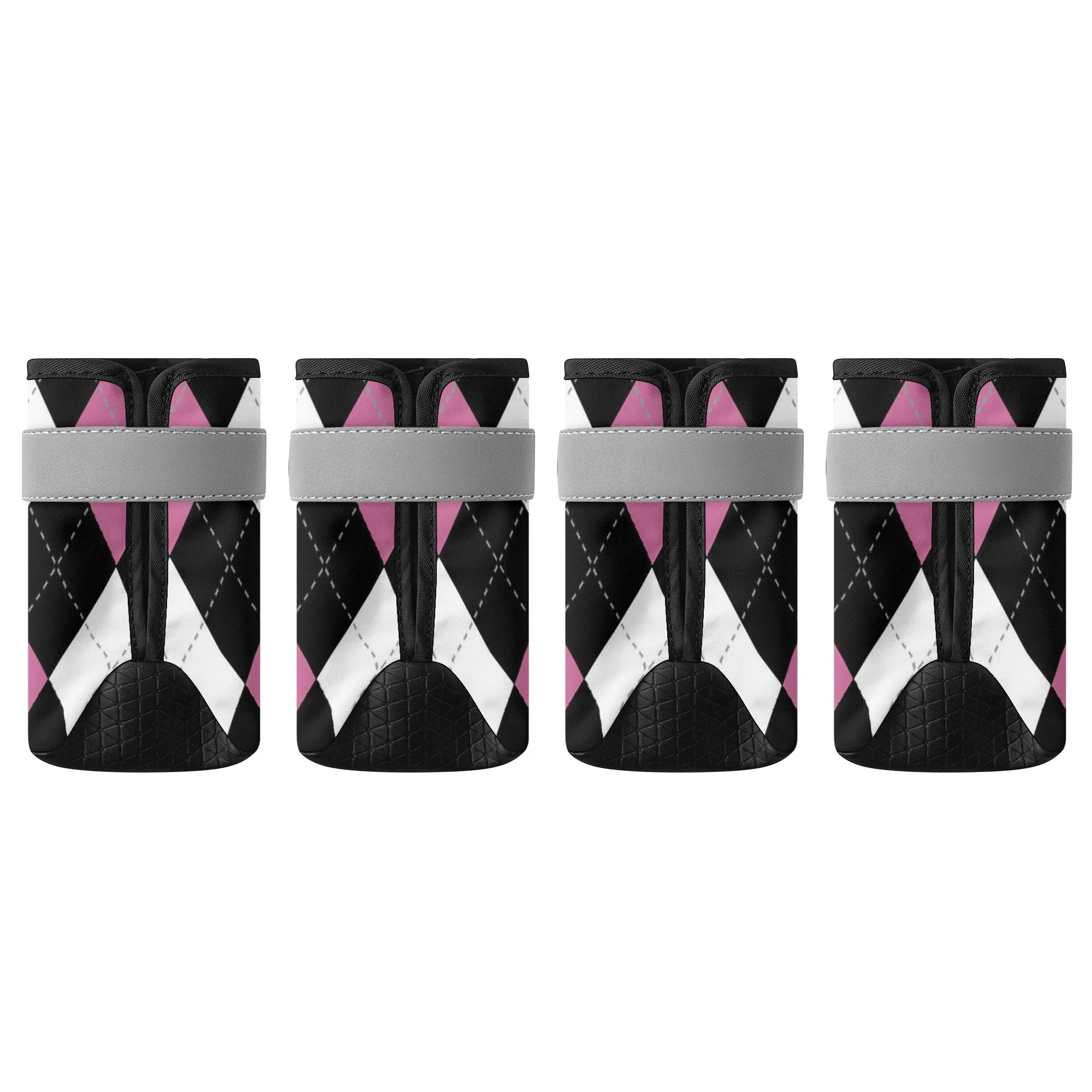 Pink Argyle Non Slip Dog Socks