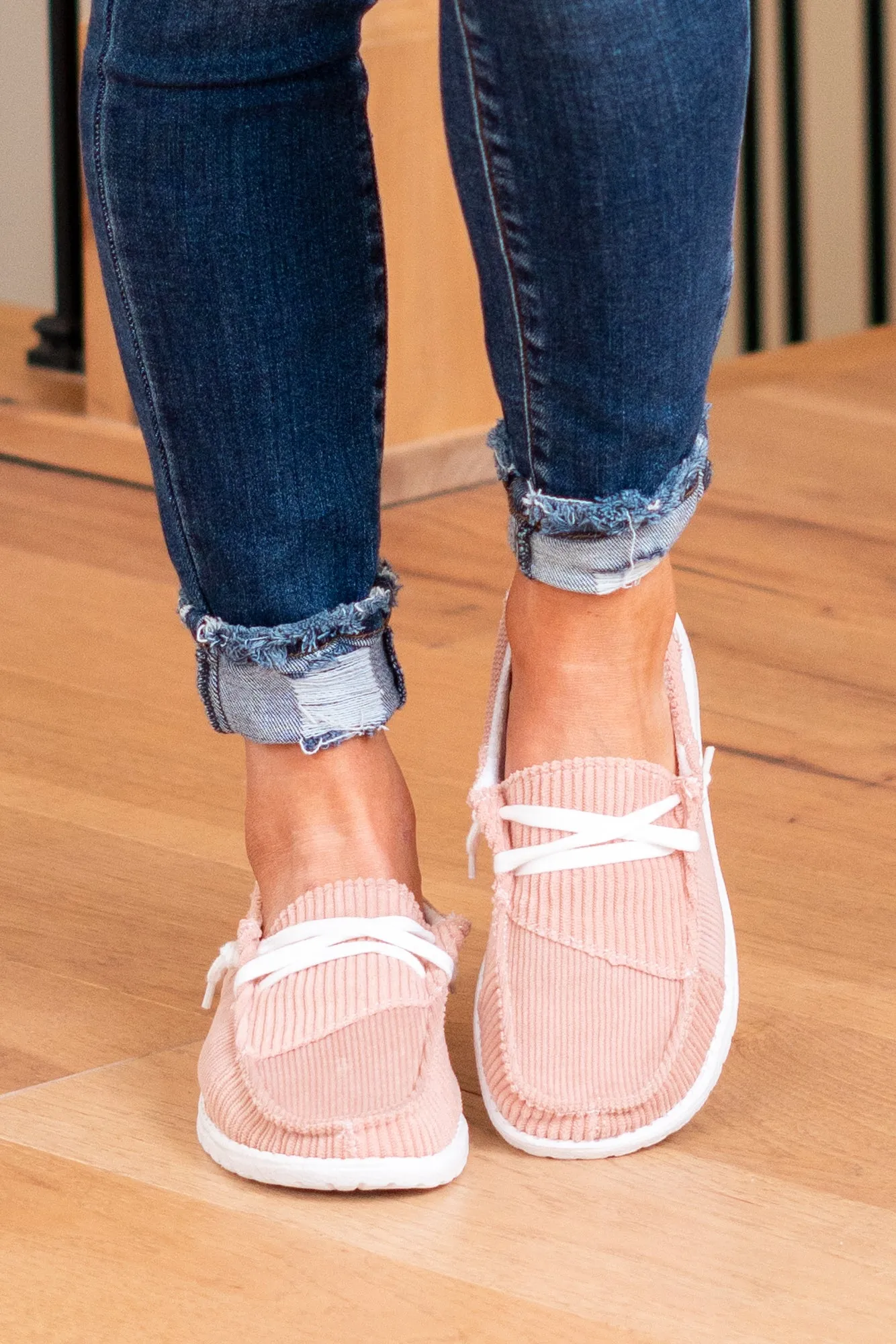 Prep Plaid Boat Shoes - Pink