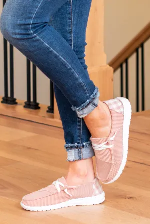 Prep Plaid Boat Shoes - Pink