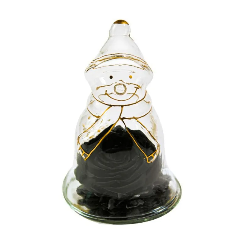 Preserved Rose Snowman Dome – Winter-Themed Floral Gift