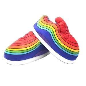 Rainbow Winter Indoor Slippers – Cozy, Plush & Non-Slip Footwear