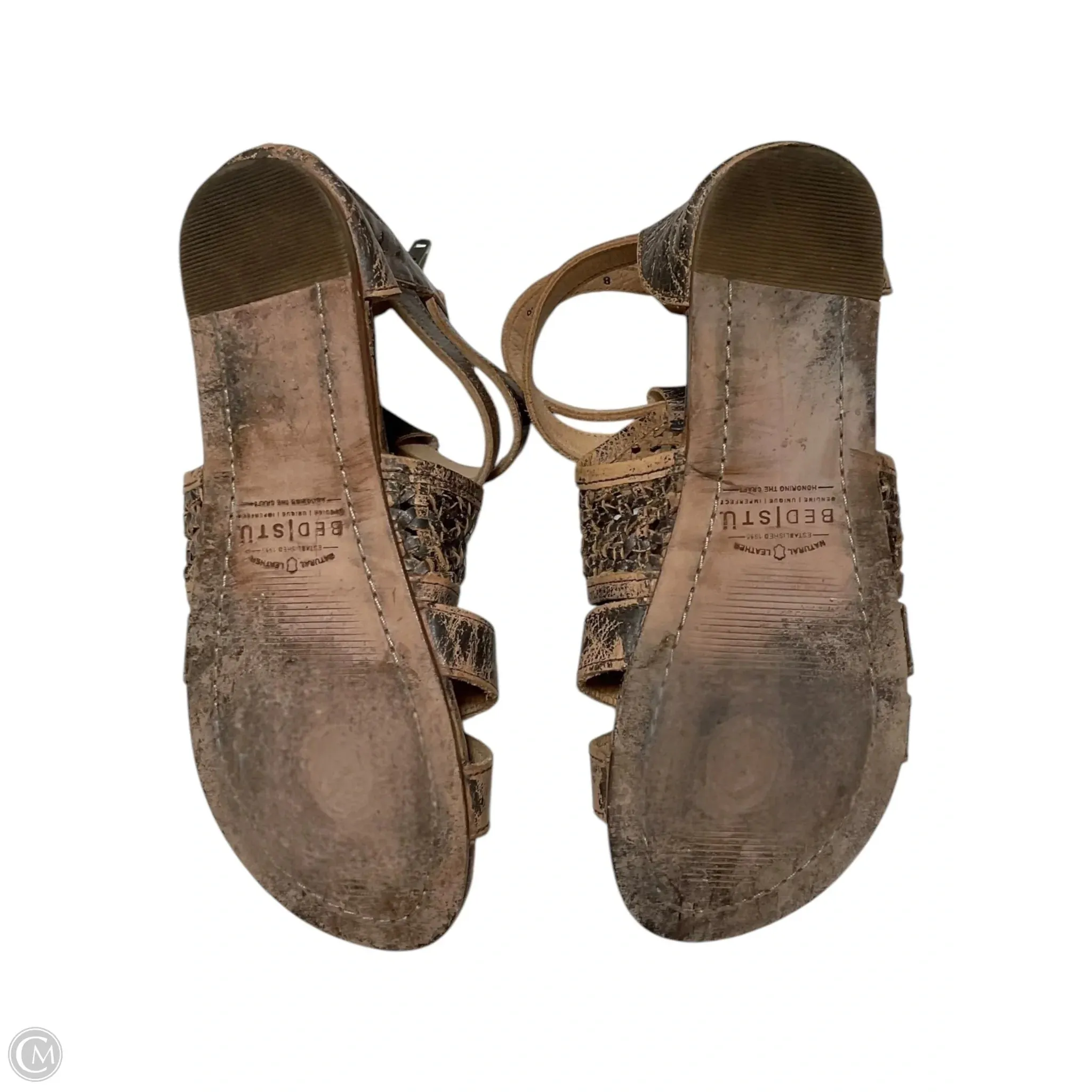 Sandals Flats By Bed Stu In Brown, Size: 8