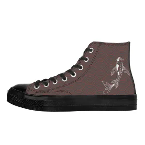 Shōwa Sanshoku White Koi High Tops Grey