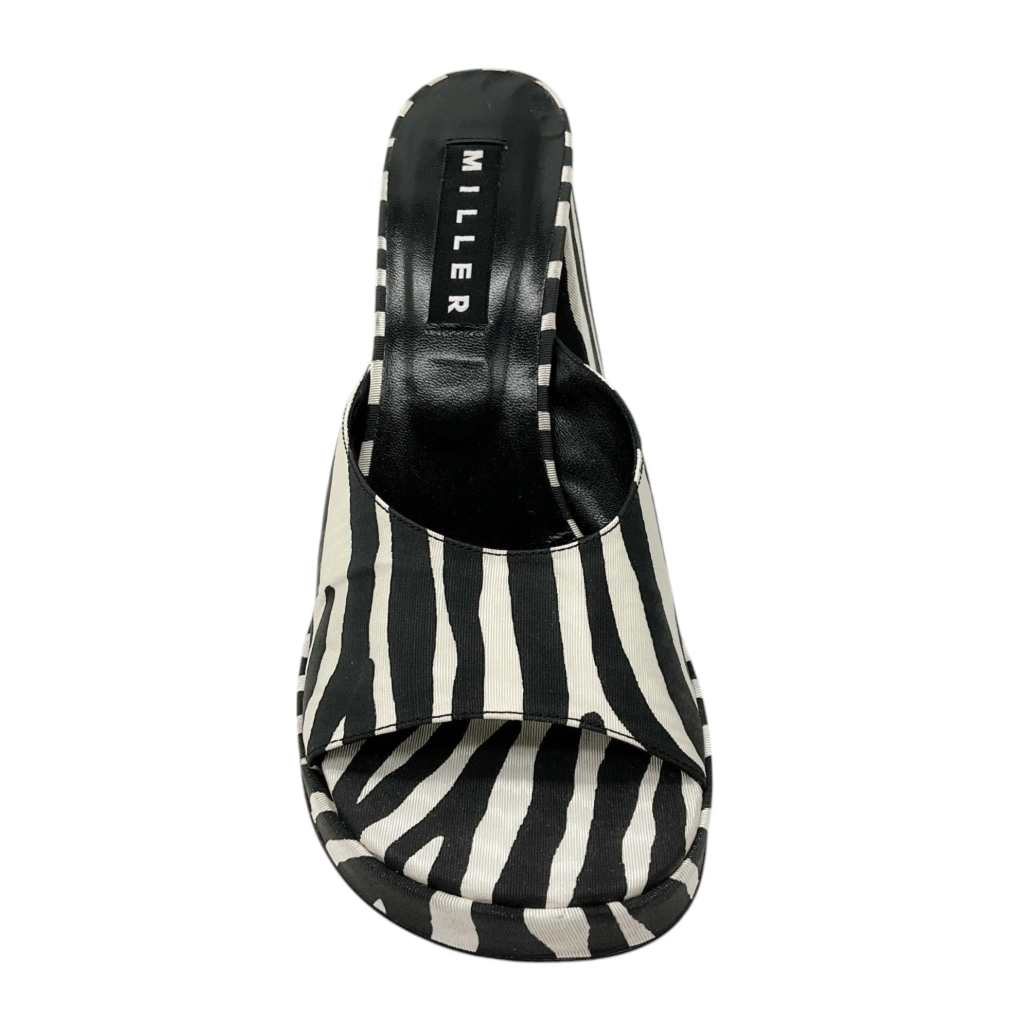Simon Miller Black / White Slice Zebra Platform Slide-On Sandals