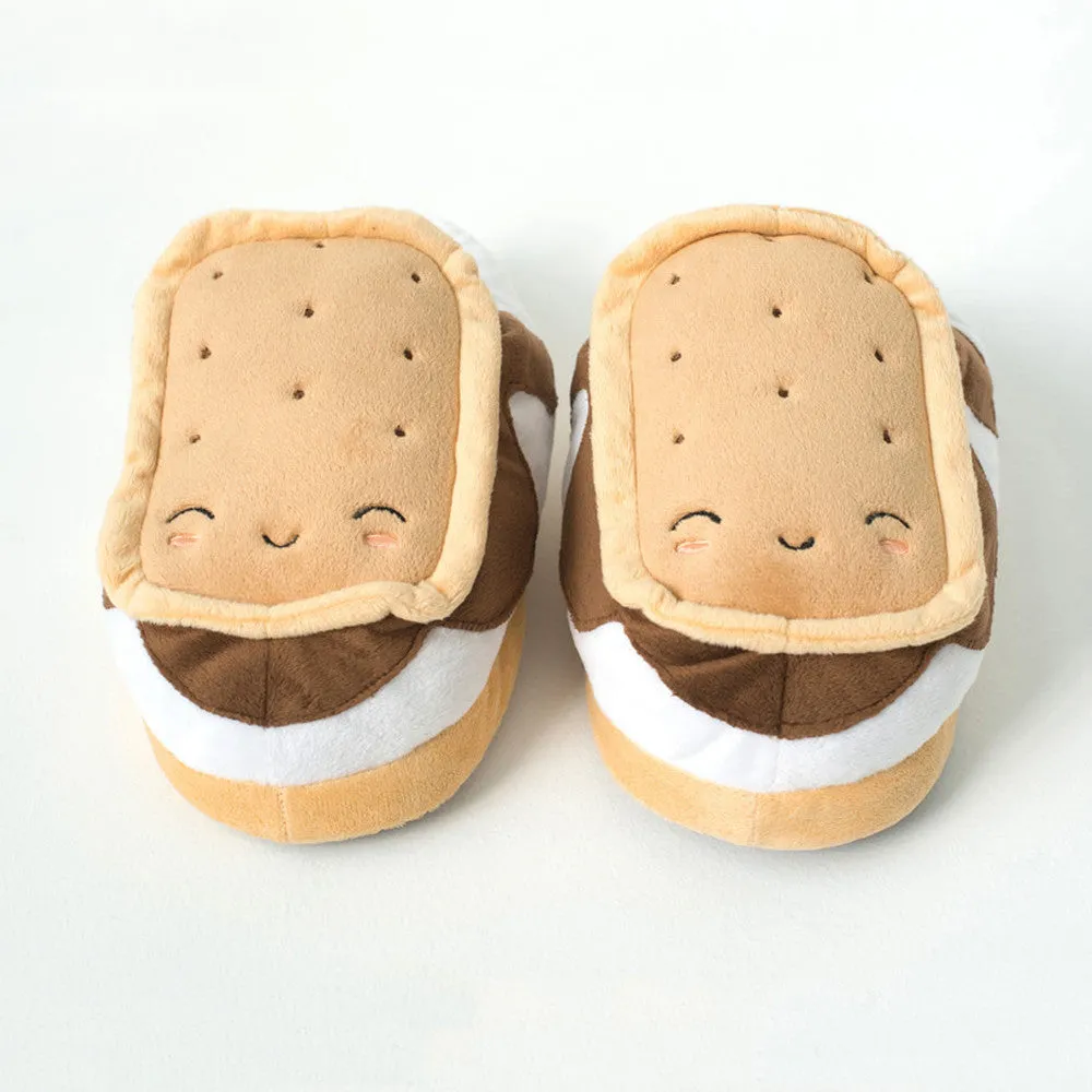 S’mores USB Heated Plush Slippers