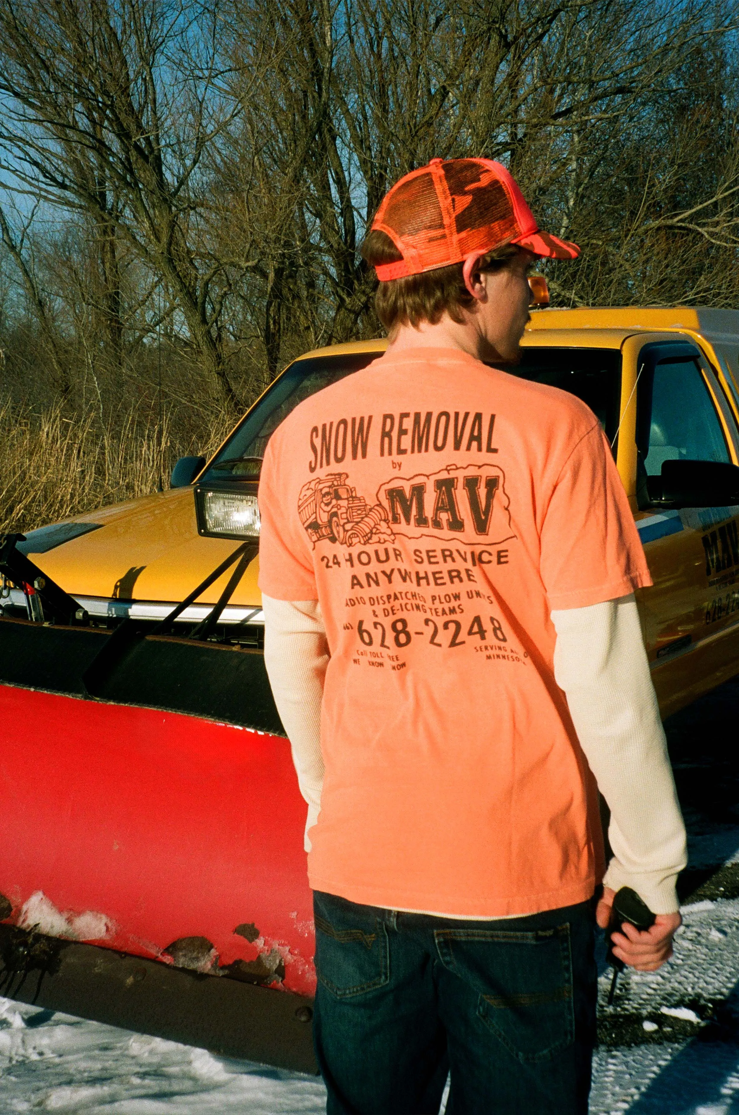 Snow Removal Tee Orange