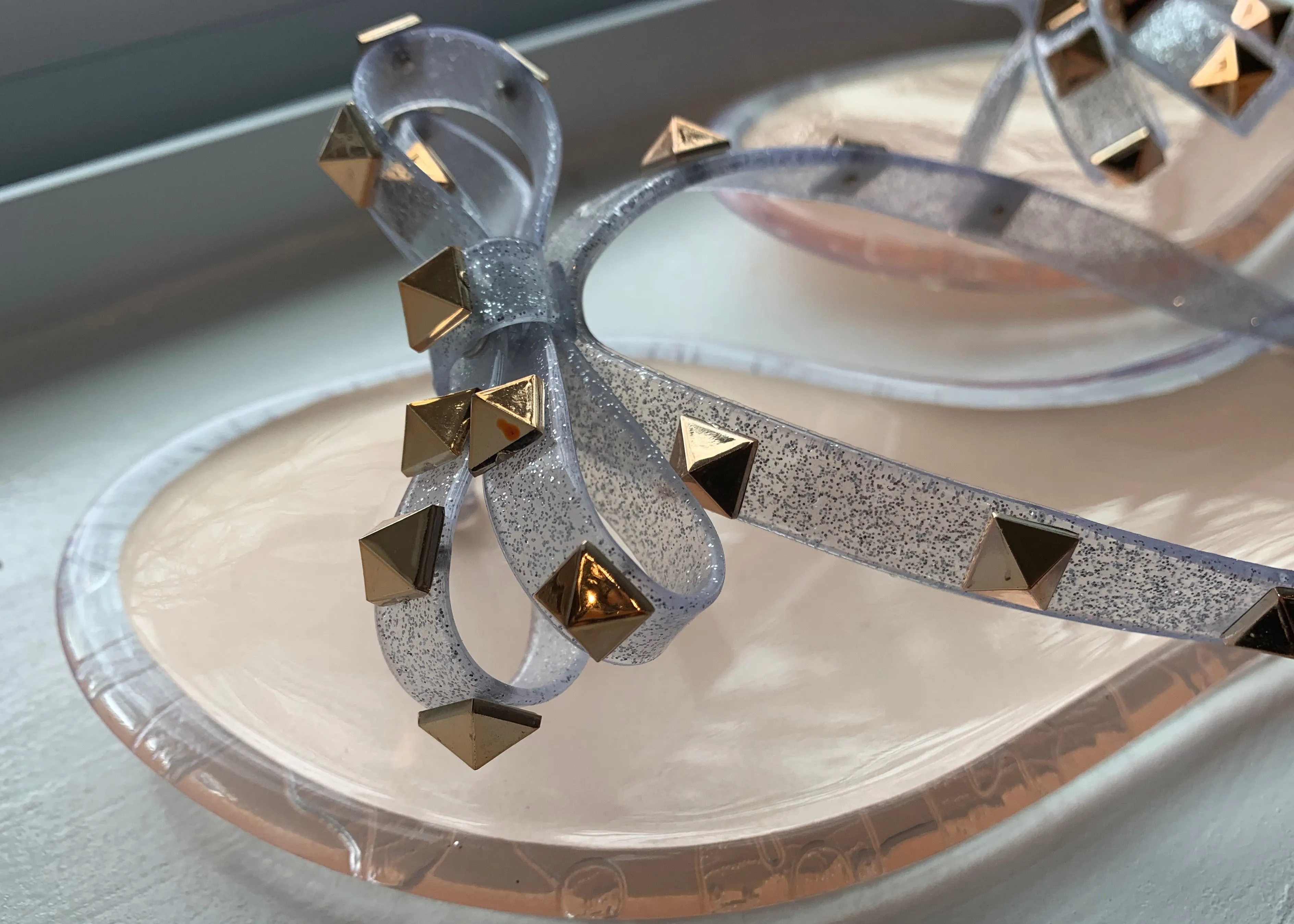 Studded Jelly Sandal