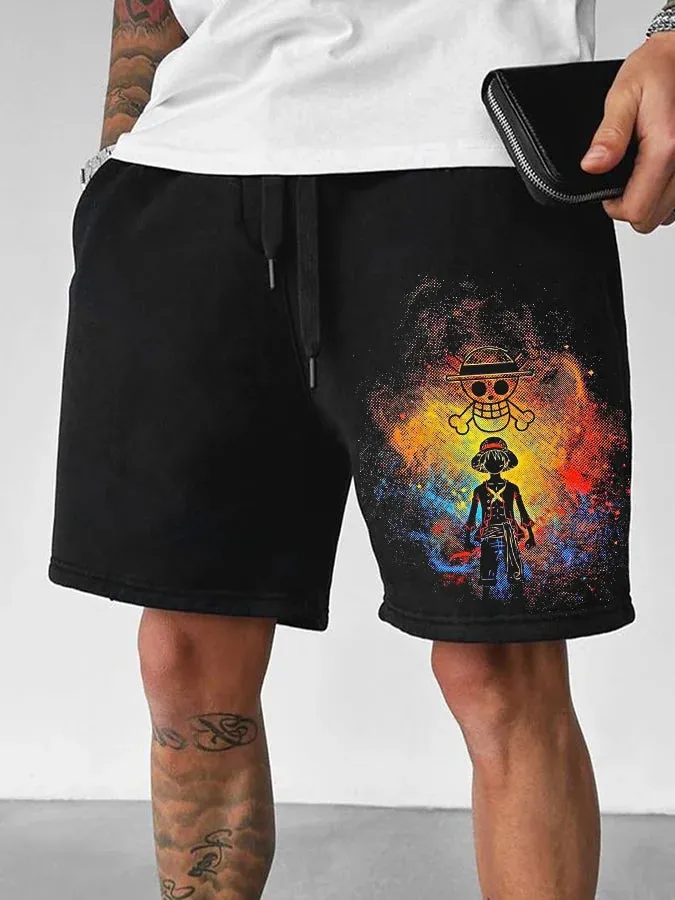 Stylish Casual Men's Multicolor Printed Pocketed Sweatpants