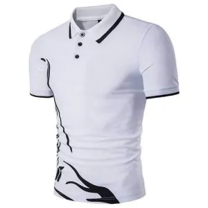 Stylish Printed Casual Golf Shirt