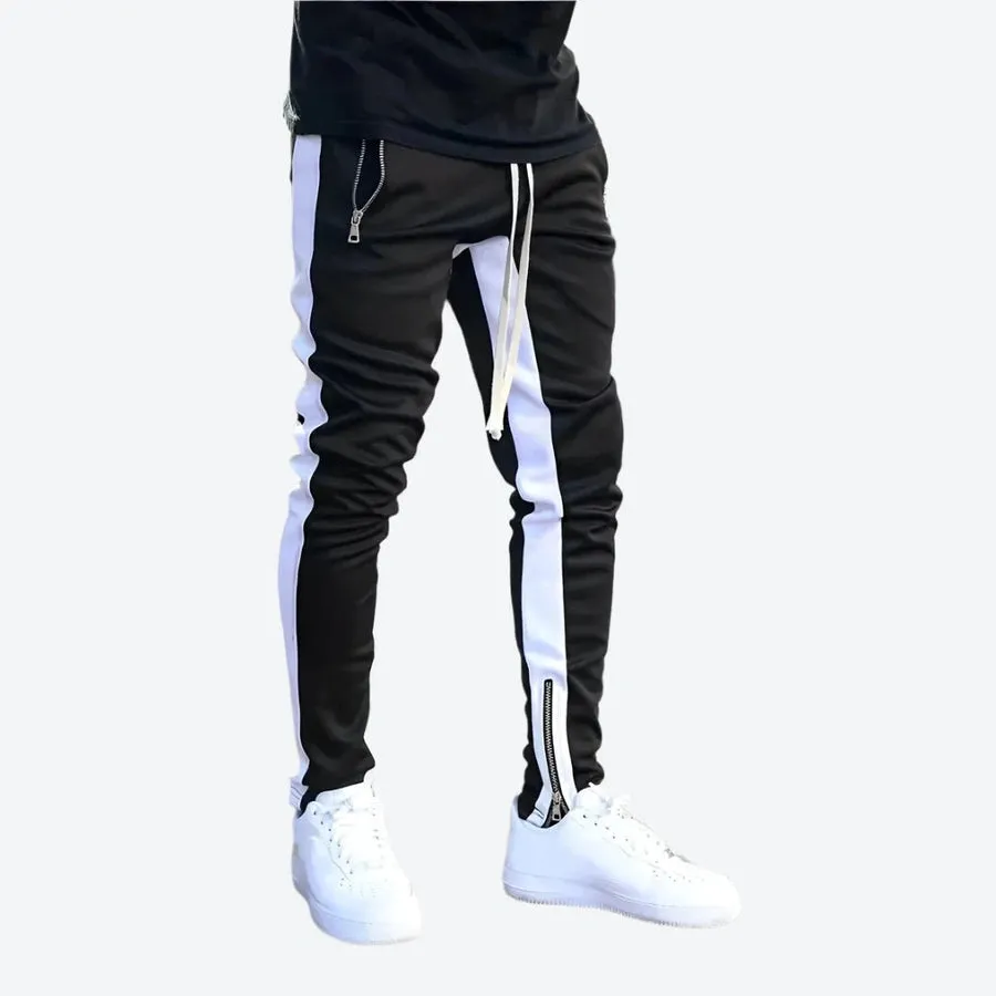 Stylish Zipper Accent Track Pants