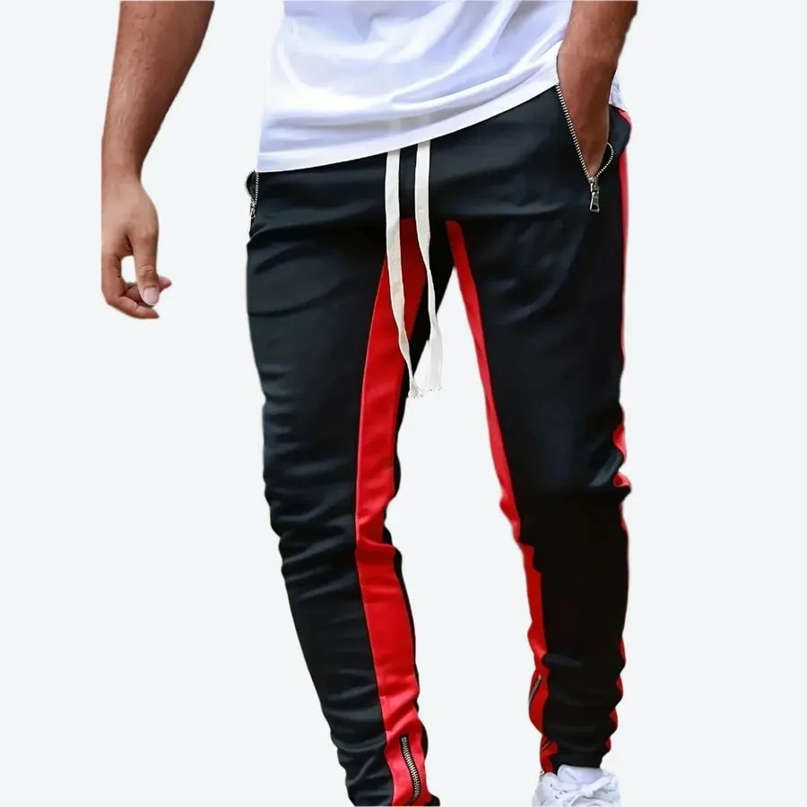 Stylish Zipper Accent Track Pants