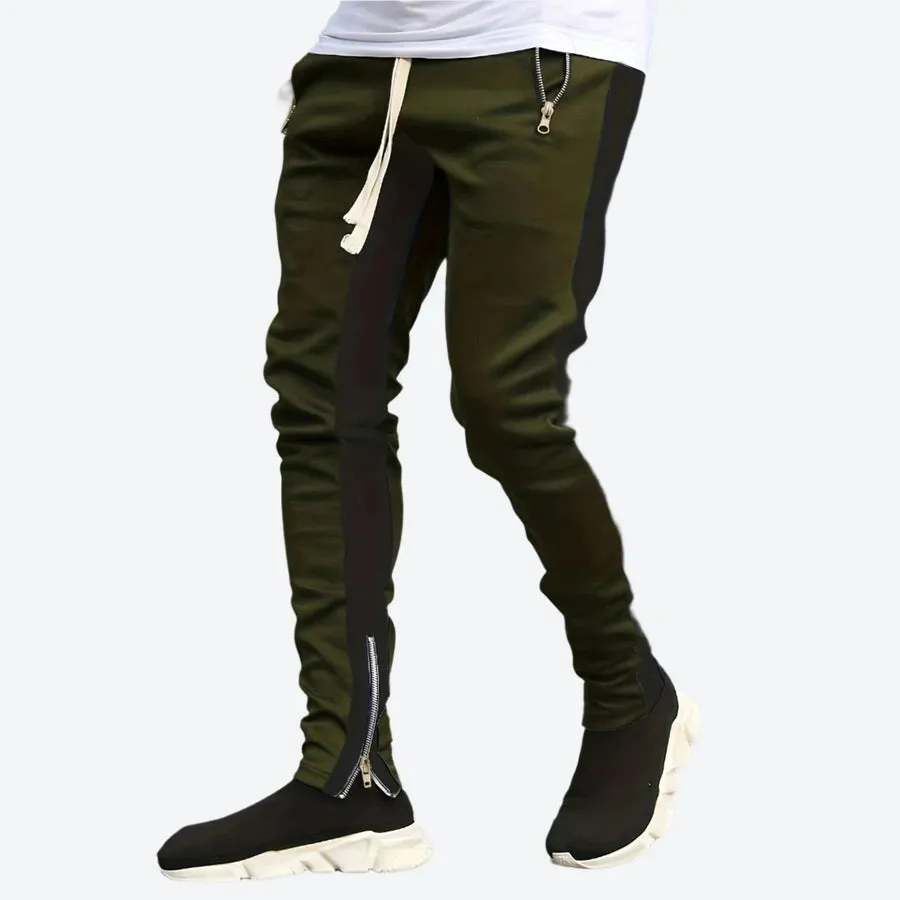 Stylish Zipper Accent Track Pants