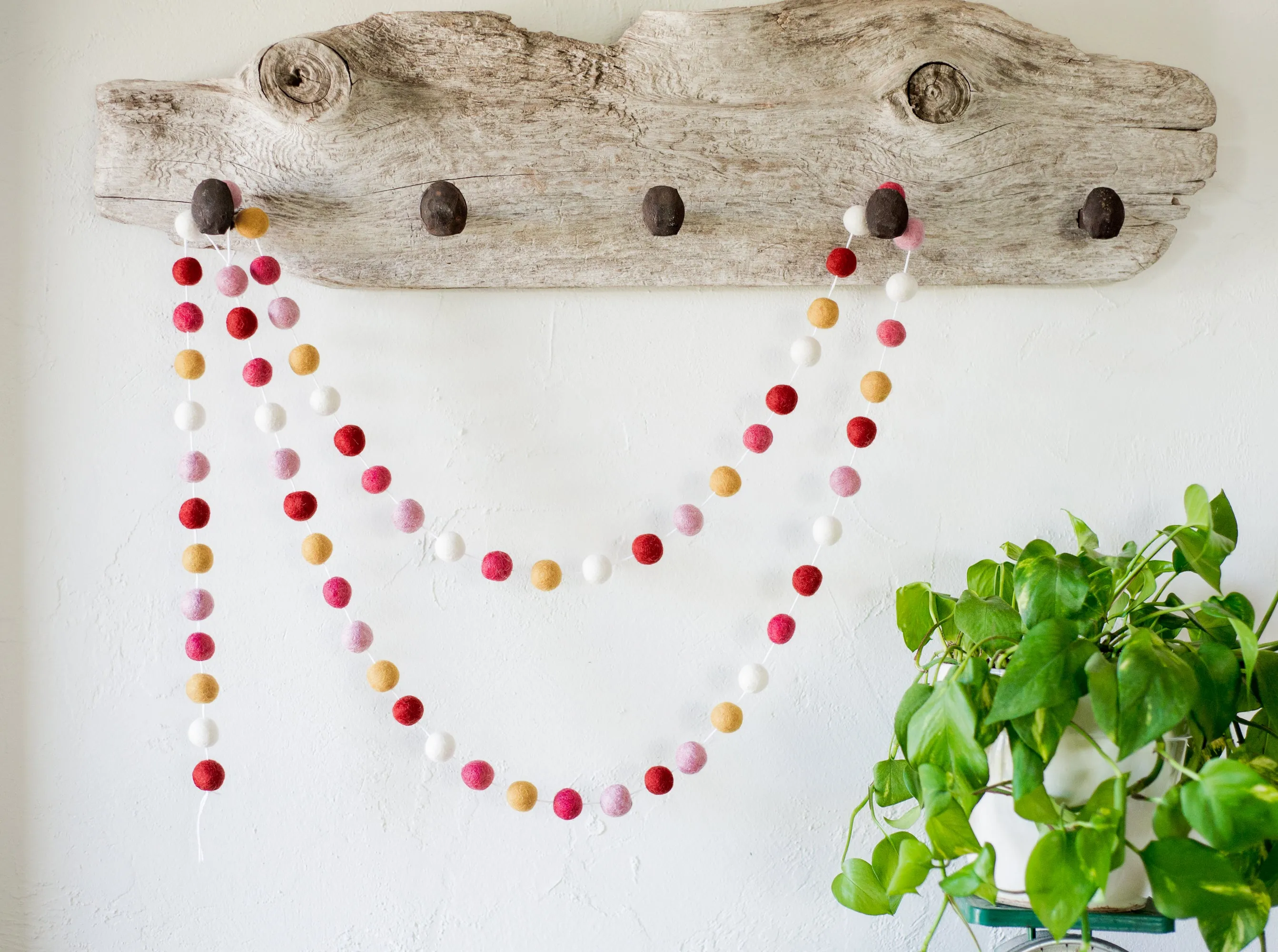 Summer Berry Felt Ball Garland