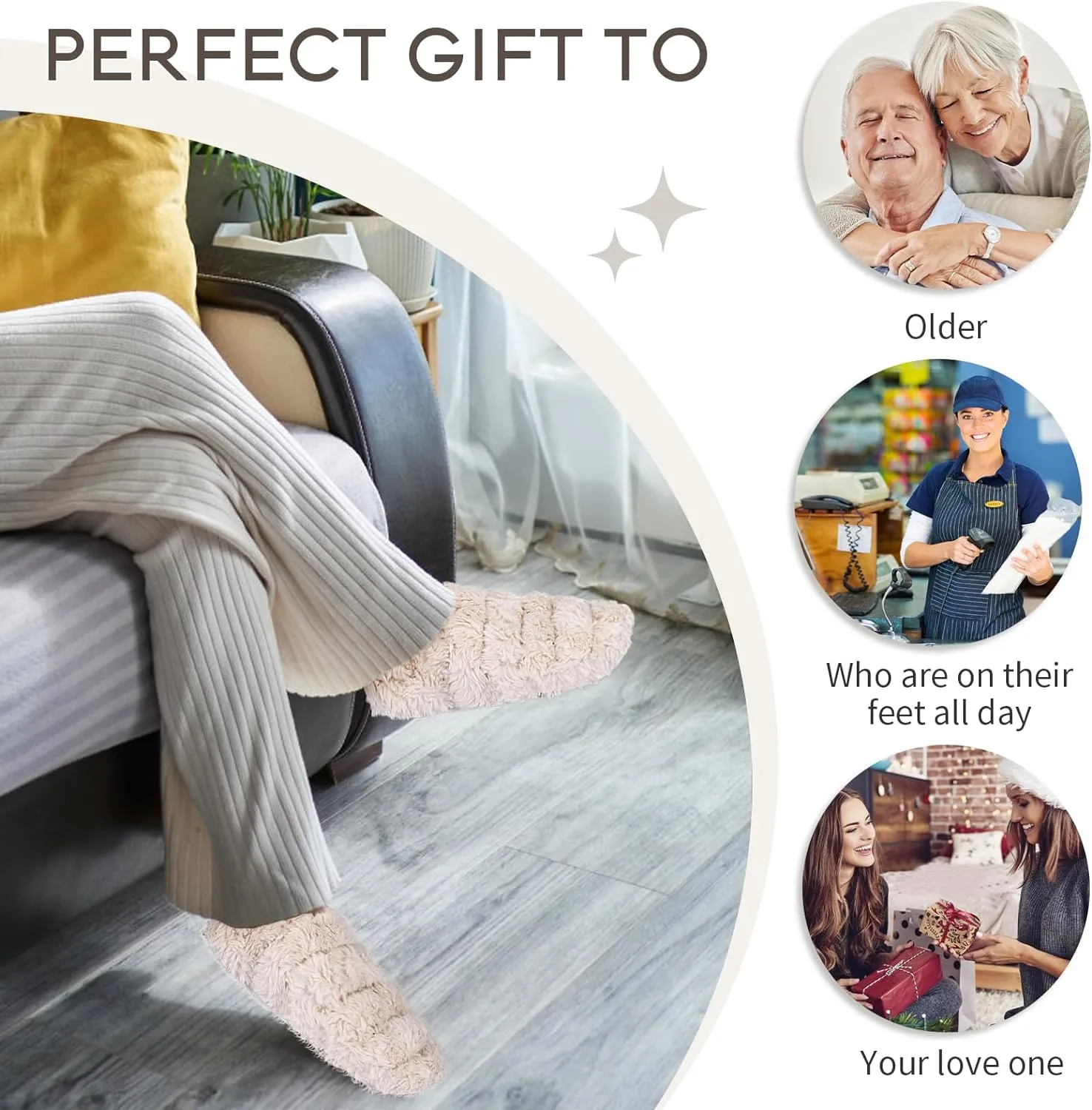 Suzzipad Microwavable Slippers and Foot Warmer for Bed, Microwave Heated Slippers for Women & Man
