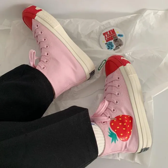 ulzzang high-top canvas shoes yc23592