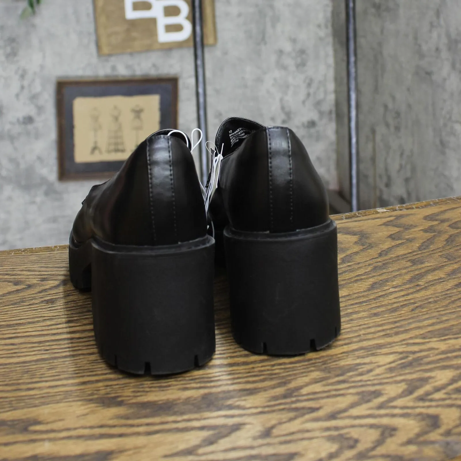 Universal Thread Womens Maisy Loafer Heels with Memory Foam Insole Black 10M