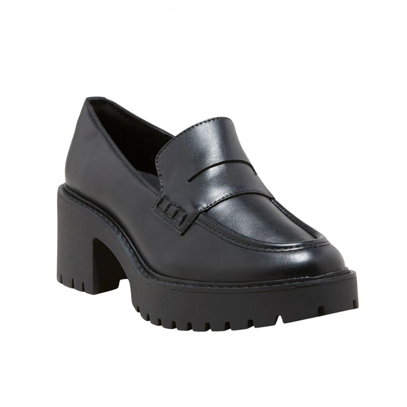 Universal Thread Womens Maisy Loafer Heels with Memory Foam Insole Black 6.5M
