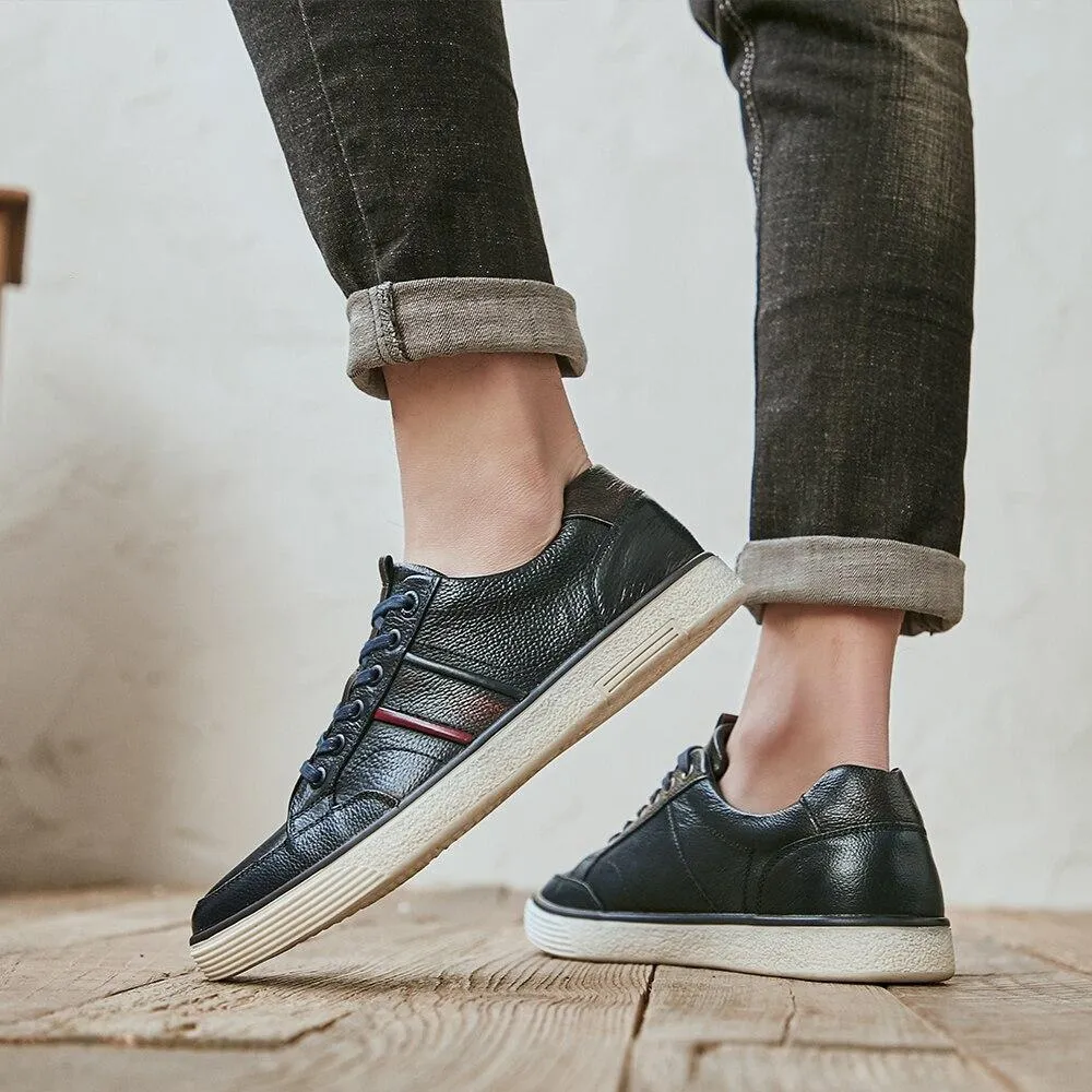 West Louis™ Genuine Leather Stylish Flat Shoes