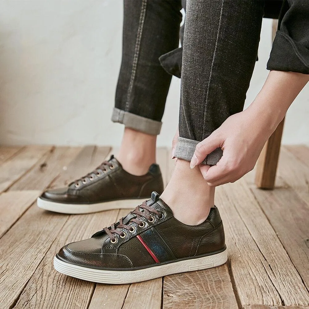 West Louis™ Genuine Leather Stylish Flat Shoes
