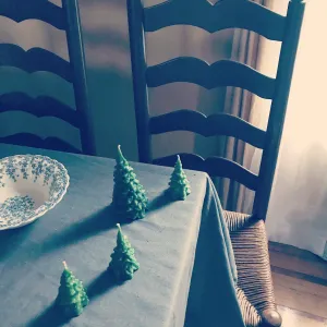 winter forest beeswax candles