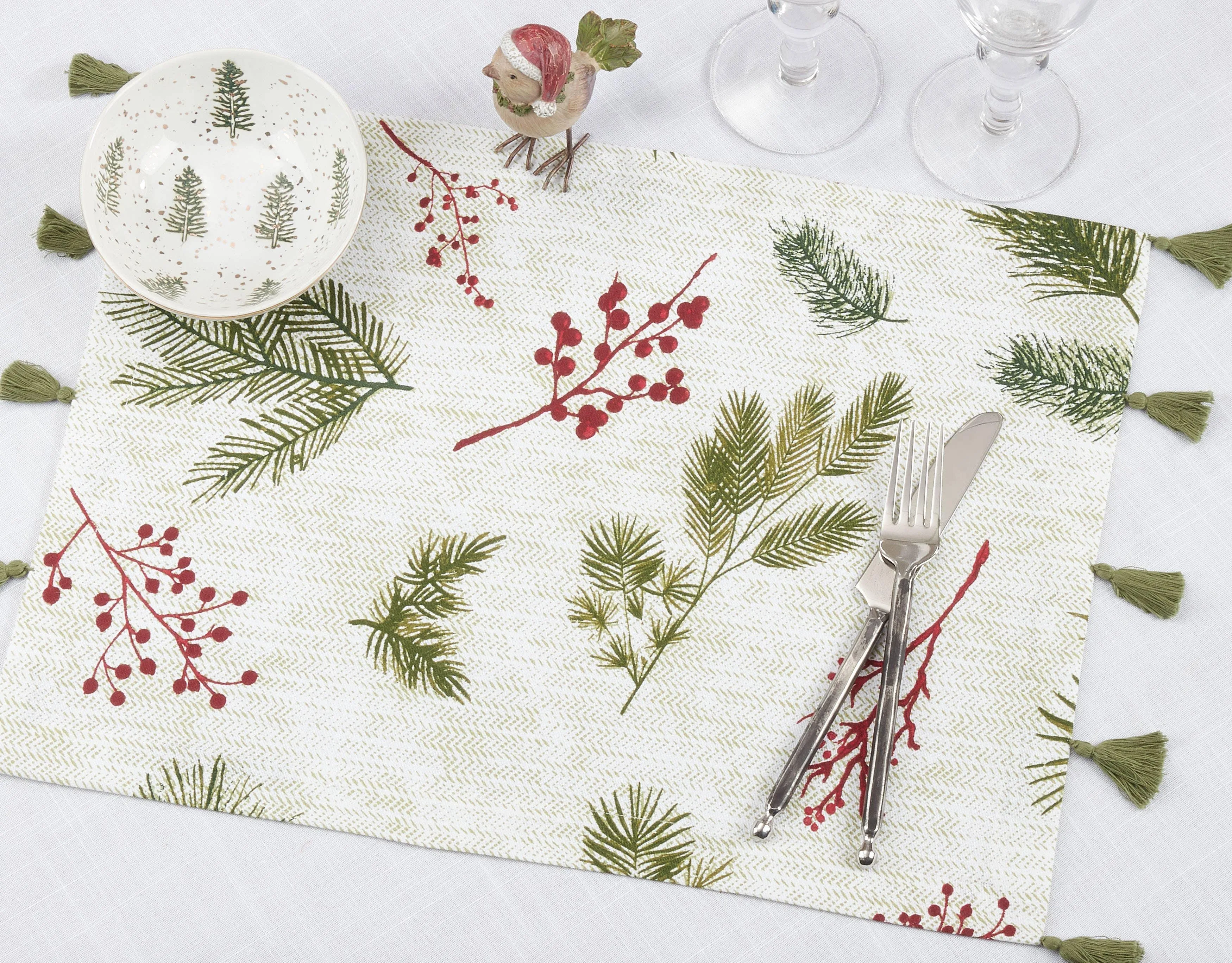 Winter Pine and Berry Placemat