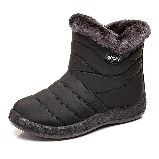 Winter Snow Boots Waterproof Warm Plush Ankle Boots For Women