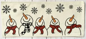 Winter Snowman Scarves Panel