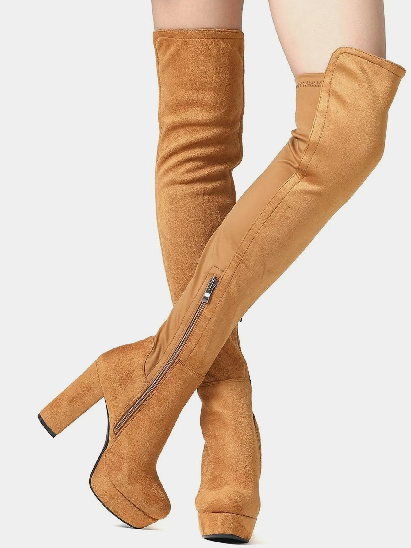 Women Chunky Heel Platform Boots