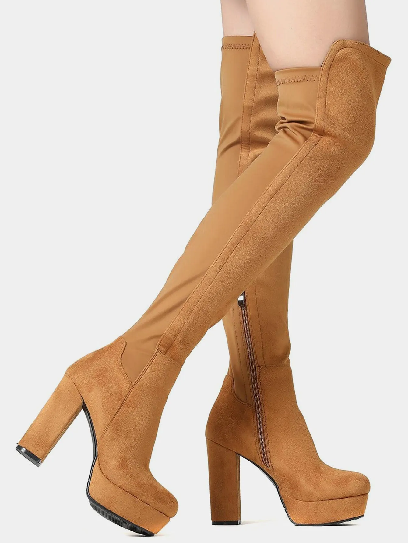 Women Chunky Heel Platform Boots
