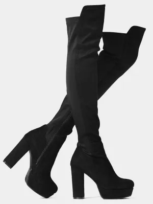 Women Chunky Heel Platform Boots