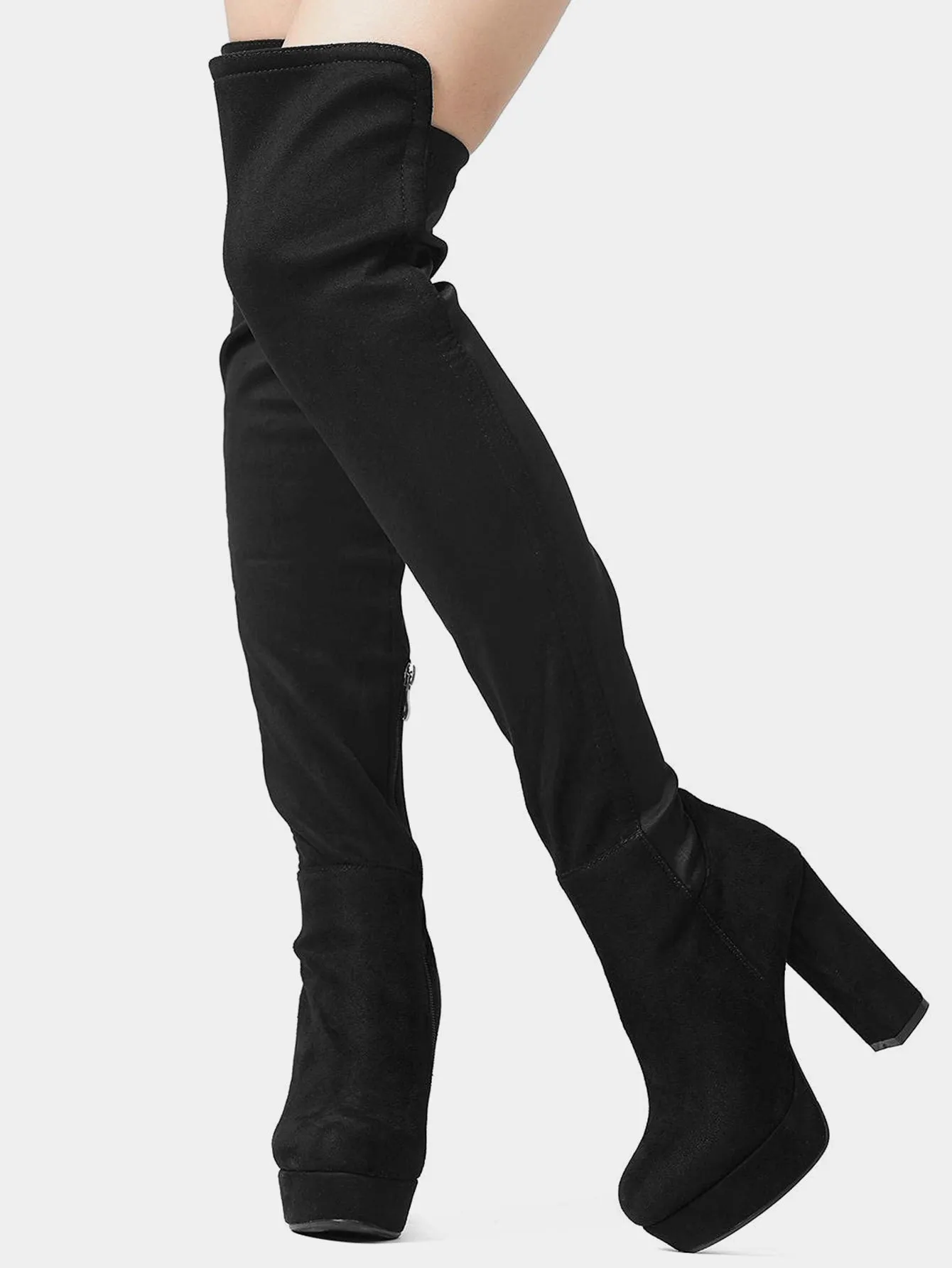 Women Chunky Heel Platform Boots