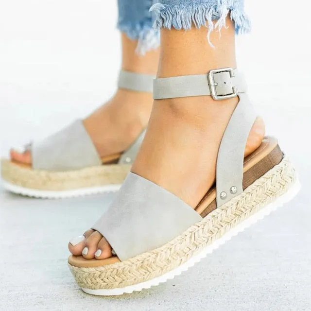 Women Sandals Plus Size Wedges Shoes  Chaussures Platform