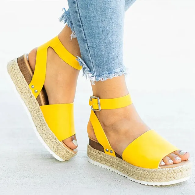 Women Sandals Plus Size Wedges Shoes  Chaussures Platform