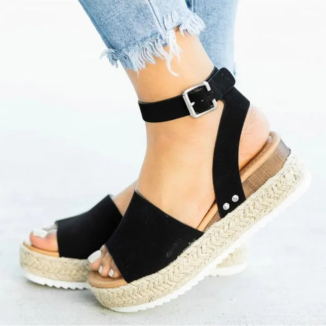 Women Sandals Plus Size Wedges Shoes  Chaussures Platform