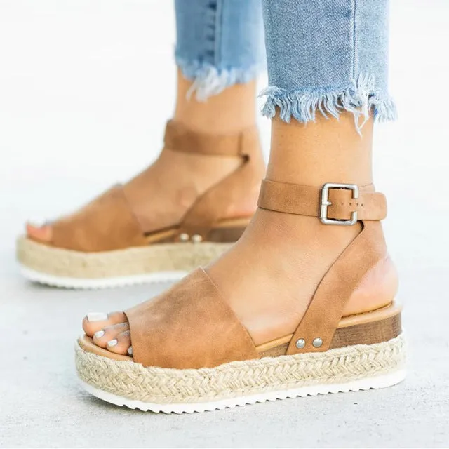 Women Sandals Plus Size Wedges Shoes  Chaussures Platform
