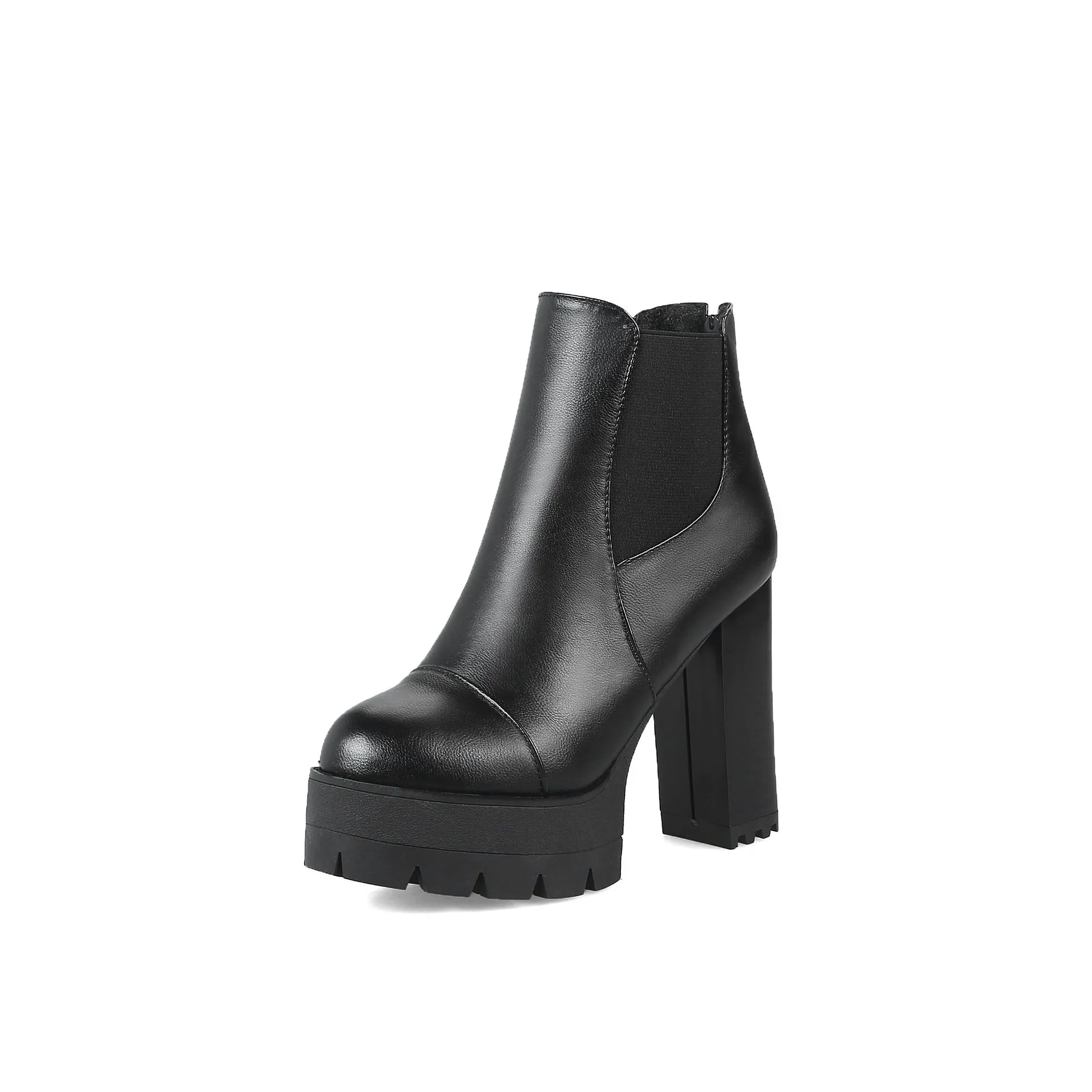 Women Shoes Winter High Heels Platform Short Boots