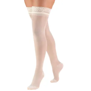 Women's Compression Thigh High Stockings, 15-20 mmHg, Sheer Ivory, 1774